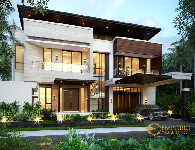 Gambar 2 Desain Rumah Modern 2 Lantai Bapak Erwin di  Makassar