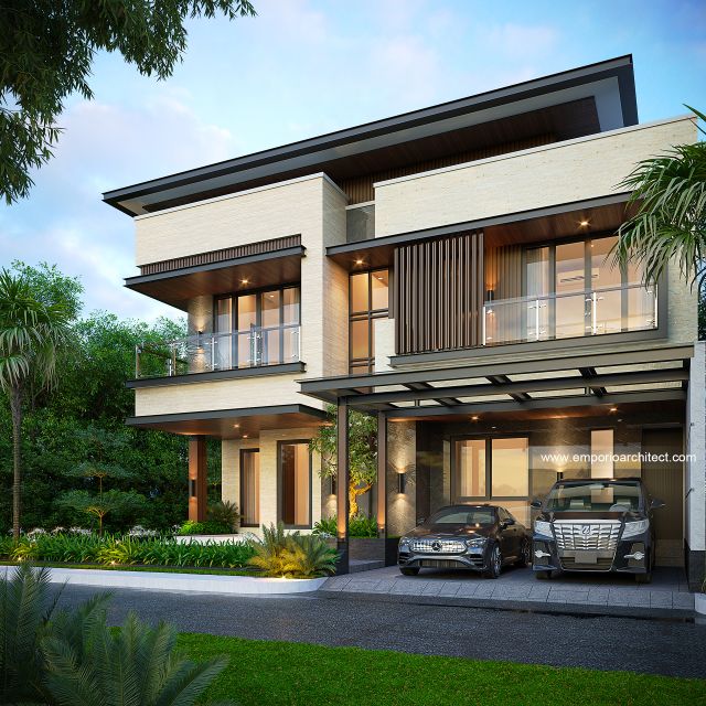 #housedesign - Mr. ARN Modern House 2 Floors Design - Palembang - Code 41040