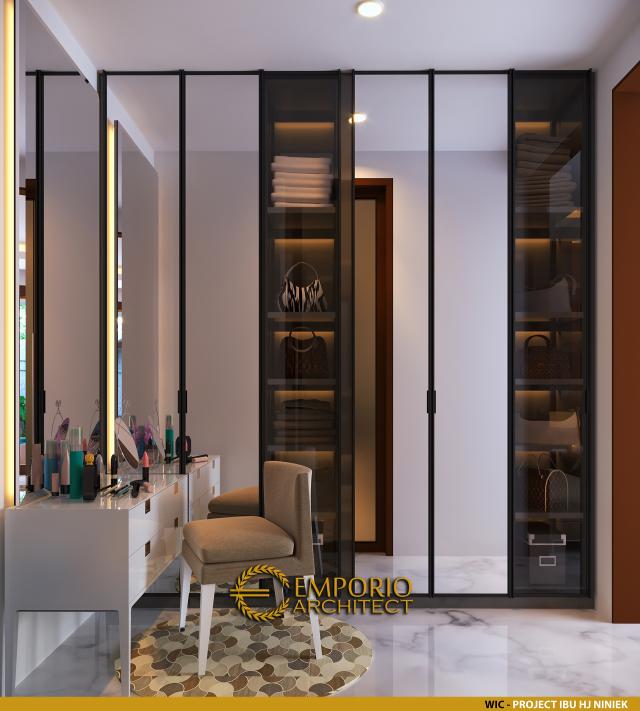 Desain Walk In Closet Rumah Modern 2 Lantai Ibu Hj. Niniek di Palembang, Sumatera Selatan