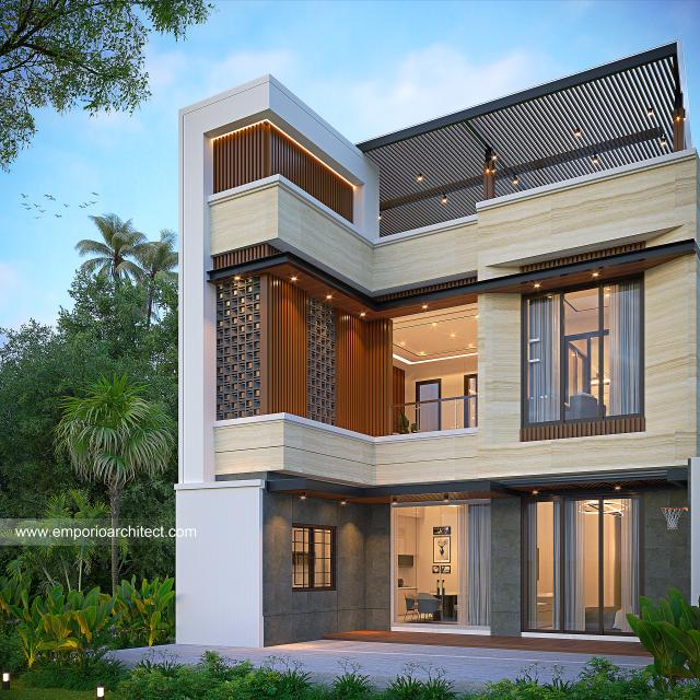 Gambar 3 Desain Rumah Modern 2 Lantai Bapak CHD 1571 di  Bandung