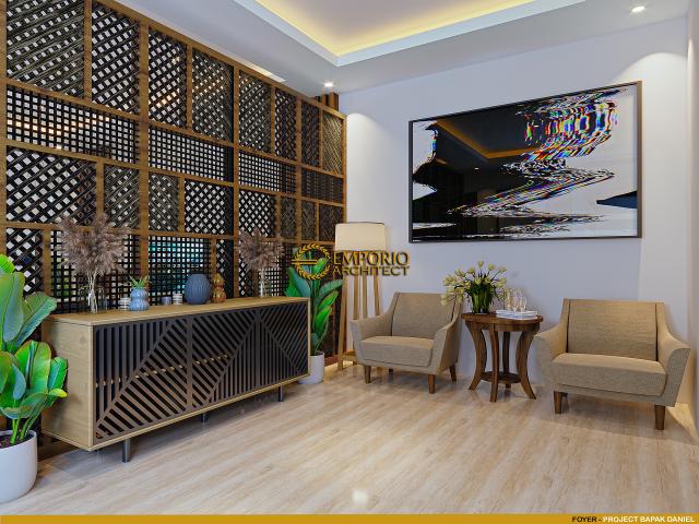 Desain Foyer Rumah Modern 2 Lantai Bapak Daniel di Jakarta Timur