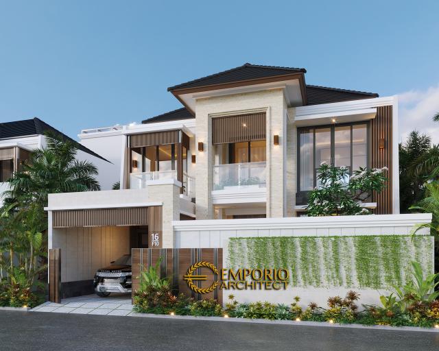 Desain Tampak Depan Dengan Pagar Rumah Modern 2 Lantai Bapak Dadi di Bekasi, Jawa Barat