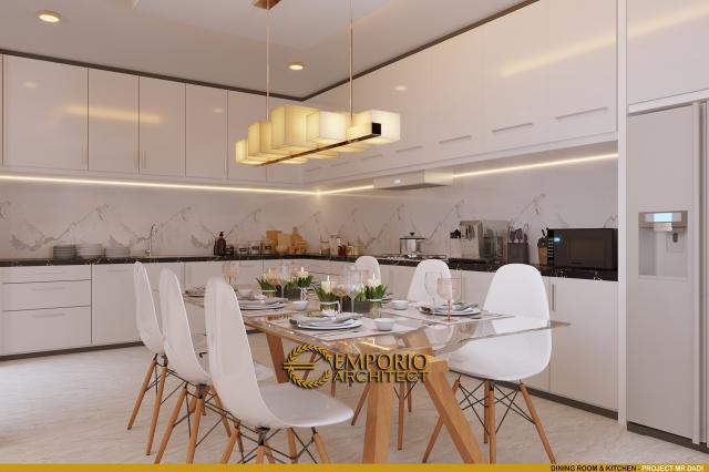 Desain Ruang Makan dan Dapur Rumah Modern 2 Lantai Bapak Dadi di Bekasi, Jawa Barat