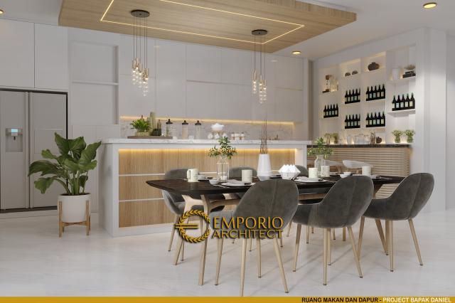 Desain Ruang Makan dan Dapur Rumah Modern 2 Lantai Bapak Daniel di Bengkulu