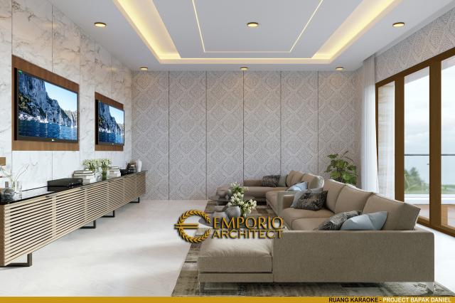 Desain Ruang Karaoke Rumah Modern 2 Lantai Bapak Daniel di Bengkulu