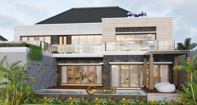 Desain Tampak Belakang Rumah Modern 2 Lantai Bapak Daniel di Bengkulu