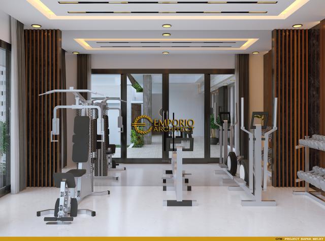 Desain Ruang Gym Rumah Modern 2 Lantai Bapak Melky Tjiang di Palu, Sulawesi Tengah