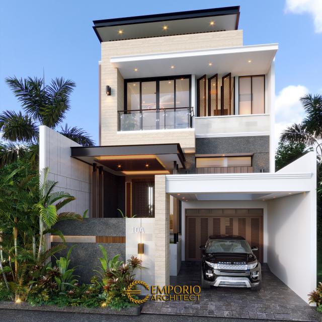 #frontfacadedesign - Mr. RM Modern House 2 Floors Design - Bogor, Jawa Barat - Code 9123