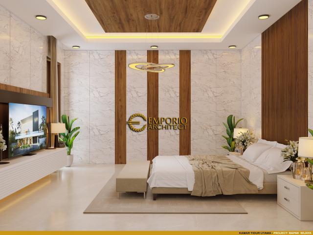 Desain Kamar Tidur Utama Rumah Modern 2 Lantai Bapak Wijaya di Bali