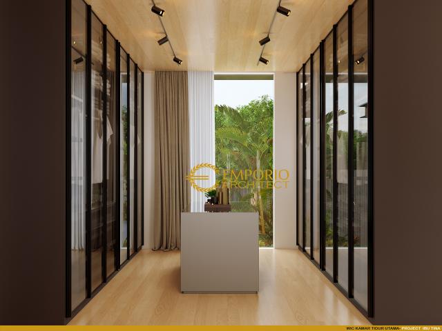 Desain Walk In Closet Rumah Modern 2 Lantai Ibu Tina di Majalengka, Jawa Barat