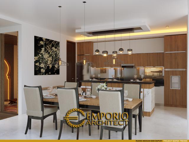 Desain Ruang Makan dan Dapur Rumah Modern 2 Lantai Mrs. Asty di Ponorogo, Jawa Timur