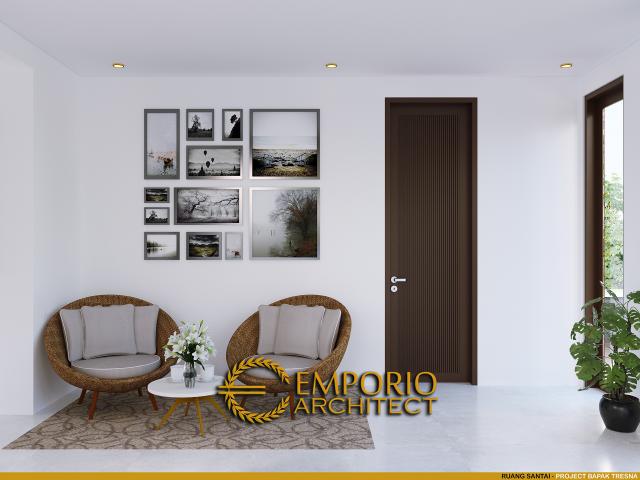 Desain Ruang Santai Rumah Modern 2 Lantai Mrs. Asty di Ponorogo, Jawa Timur