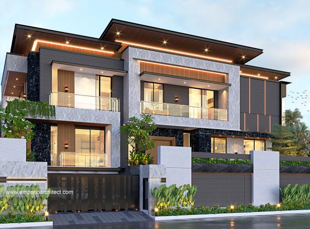 Gambar 2 Desain Rumah Modern 2.5 Lantai Ibu FLC 1311 di  Bogor