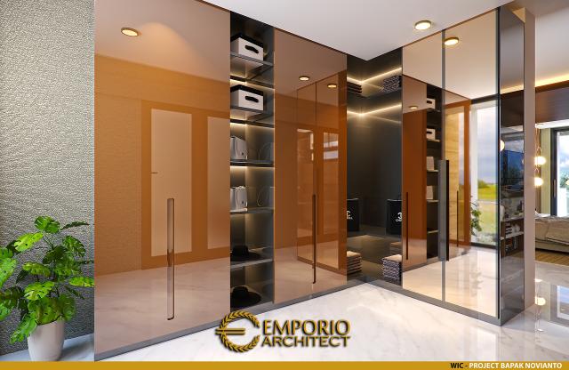 Desain Walk In Closet Rumah Modern 2.5 Lantai Bapak Novianto di Bandung, Jawa Barat