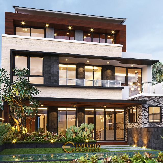 Gambar 3 Desain Rumah Modern 2.5 Lantai Bapak Novianto di  Bandung, Jawa Barat