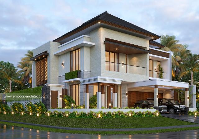 Gambar 2 Desain Rumah Modern 2.5 Lantai Bapak Ardi di  Semarang