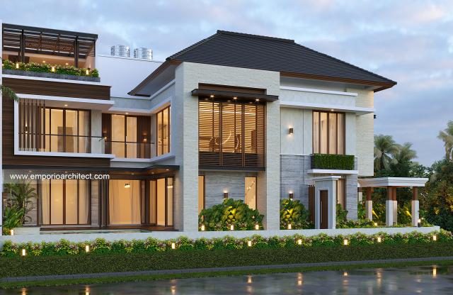 Gambar 3 Desain Rumah Modern 2.5 Lantai Bapak Ardi di  Semarang