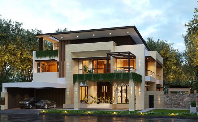 Gambar 2 Desain Rumah Modern 2.5 Lantai Bapak Budi di  Jakarta Timur