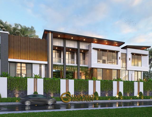 Desain Tampak Samping Rumah Modern 2.5 Lantai Ibu Desi di Jakarta