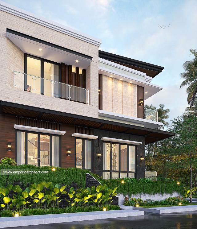 #homeexteriordesign - Mrs. Youla Modern House 2.5 Floors Design - Makassar - Code 21095