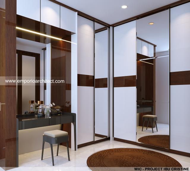 Desain Walk In Closet Rumah Modern 2.5 Lantai Ibu CTN di Jimbaran, Badung, Bali