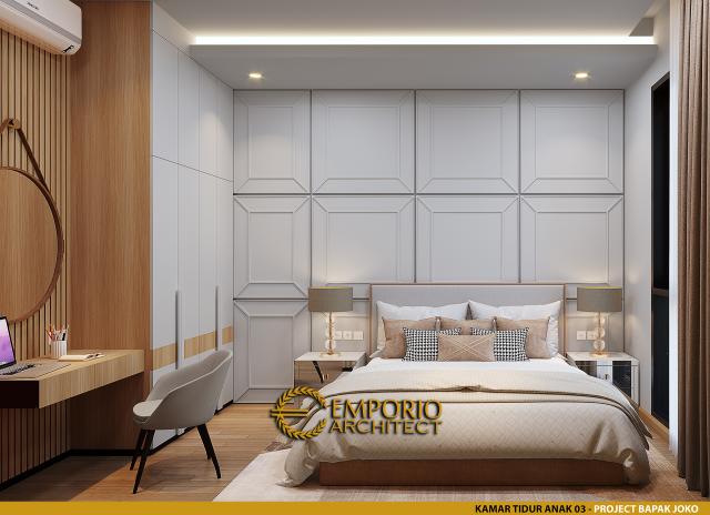 Desain Kamar Tidur Anak 3 Rumah Modern 2.5 Lantai Bapak Joko di Balikpapan