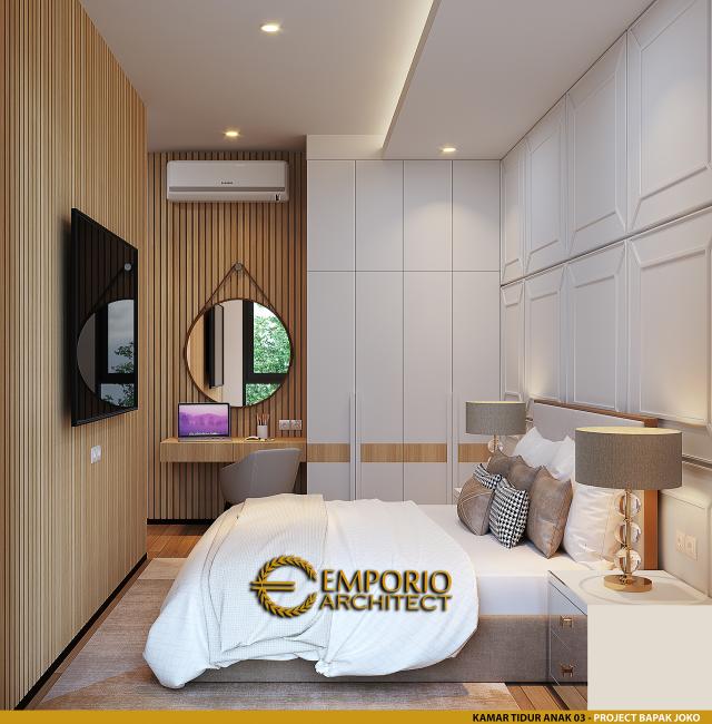 Desain Kamar Tidur Anak 3 Rumah Modern 2.5 Lantai Bapak Joko di Balikpapan