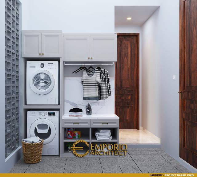 Desain Laundry Rumah Modern 2.5 Lantai Bapak Joko di Balikpapan