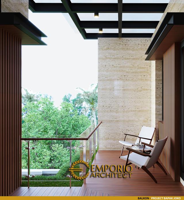 Desain Balkon Rumah Modern 2.5 Lantai Bapak Joko di Balikpapan