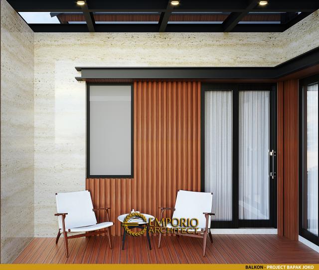 Desain Balkon Rumah Modern 2.5 Lantai Bapak Joko di Balikpapan