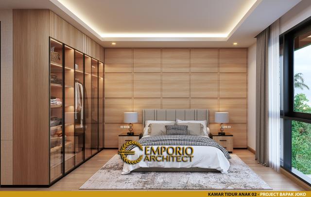 Desain Kamar Tidur Anak 2 Rumah Modern 2.5 Lantai Bapak Joko di Balikpapan