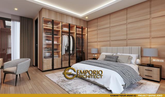 Desain Kamar Tidur Anak 2 Rumah Modern 2.5 Lantai Bapak Joko di Balikpapan