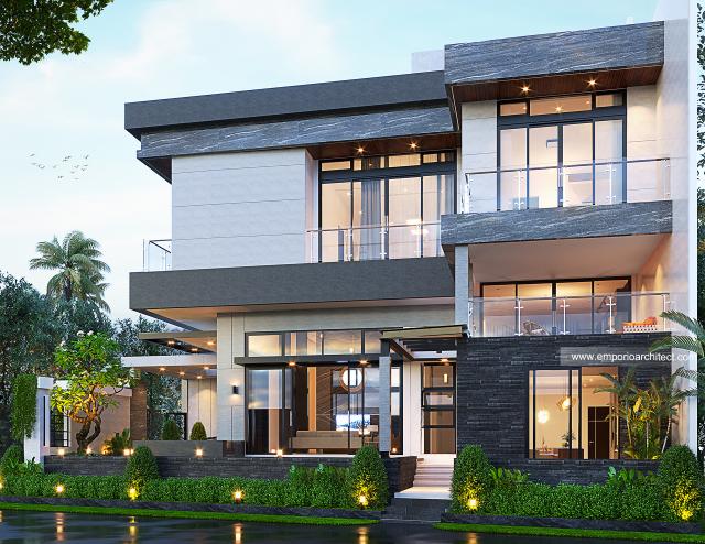 #housefacade - Mrs. Nana Modern House 2.5 Floors Design - Jakarta - Code 15665