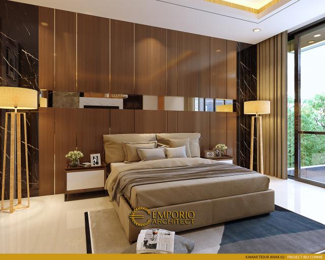 Desain Kamar Tidur Anak 2 Rumah Modern 2.5 Lantai Ibu Connie di PIK, Jakarta Utara