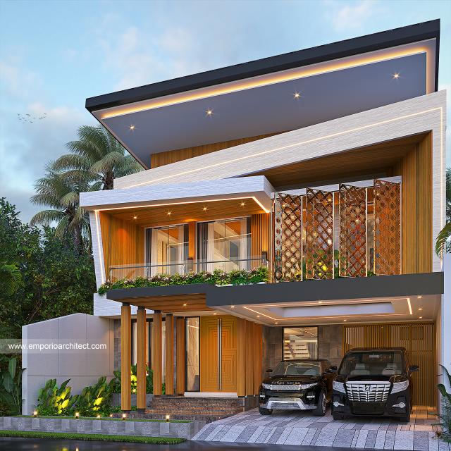 Gambar 1 Desain Rumah Modern 2.5 Lantai Bapak RDI di  Bandung