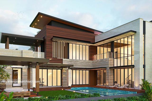 Gambar 3 Desain Rumah Modern 2.5 Lantai Bapak AD di  Tangerang, Banten