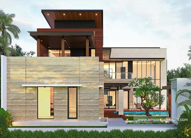 Gambar 2 Desain Rumah Modern 2.5 Lantai Bapak AD di  Tangerang, Banten