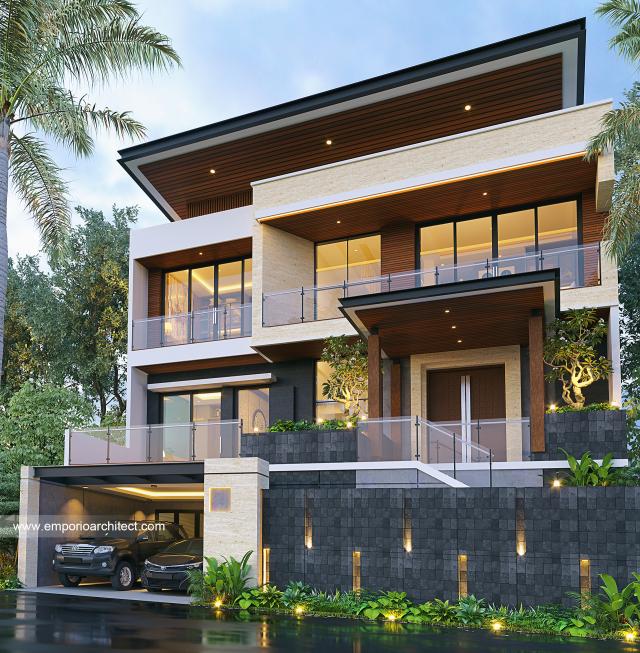 Gambar 2 Desain Rumah Modern 2.5 Lantai Bapak ATG di  Bandung, Jawa Barat