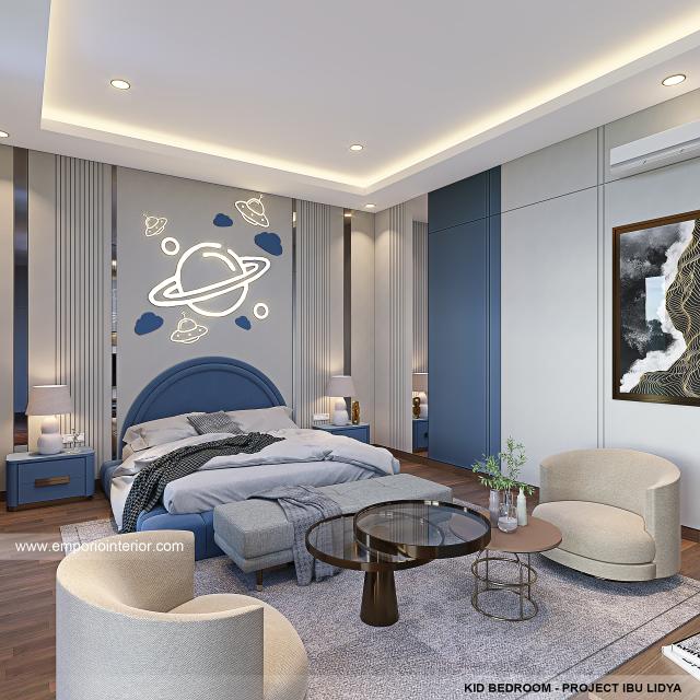 Desain Kamar Tidur Anak Rumah Modern 2.5 Lantai Mrs. LDY 1356 di Jakarta