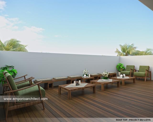 Desain Rooftop Rumah Modern 2.5 Lantai Mrs. LDY di Jakarta