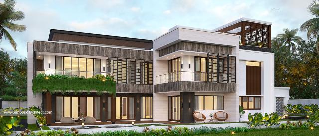 Gambar 3 Desain Rumah Modern 2.5 Lantai Bapak Hendry di  Palembang