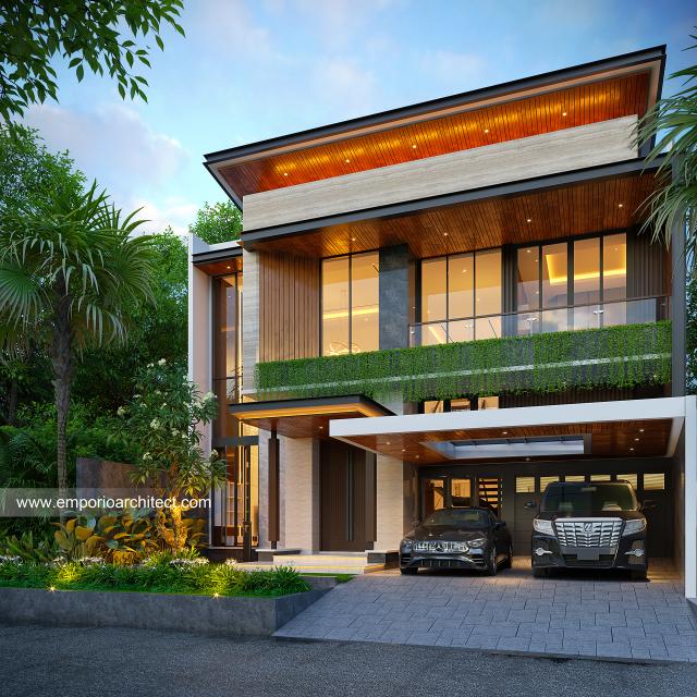 Gambar 2 Desain Rumah Modern 2.5 Lantai Bapak PTR 1533 di  Jakarta Timur