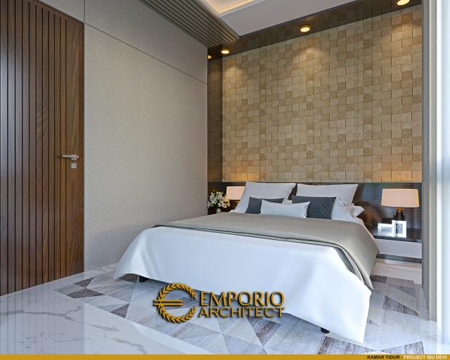 Desain Kamar Tidur Rumah Modern 2.5 Lantai Ibu Devi di Jakarta