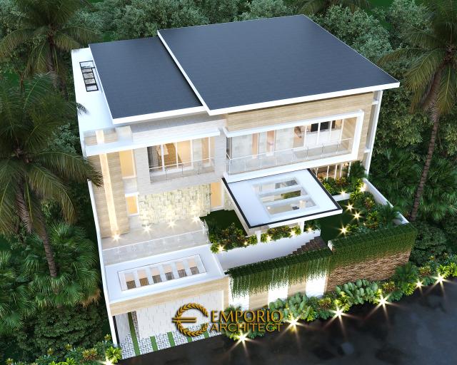 Desain Master Plan Rumah Modern 2.5 Lantai Ibu Purie di Bandung, Jawa Barat