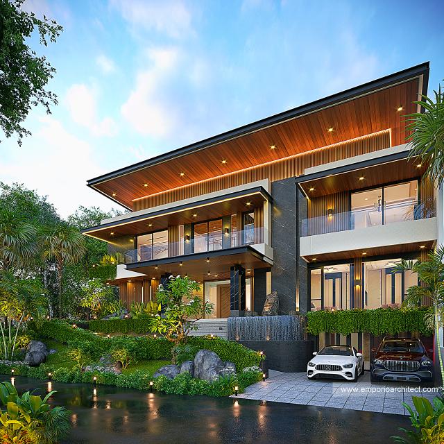 Gambar 1 Desain Rumah Modern 2.5 Lantai Bapak DRS Type B di  Bandung