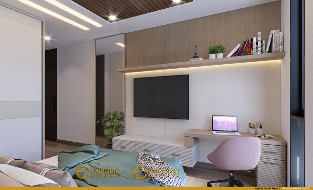 Desain Kamar Tidur Anak 2 Rumah Modern 2.5 Lantai Bapak Deddy di Jakarta