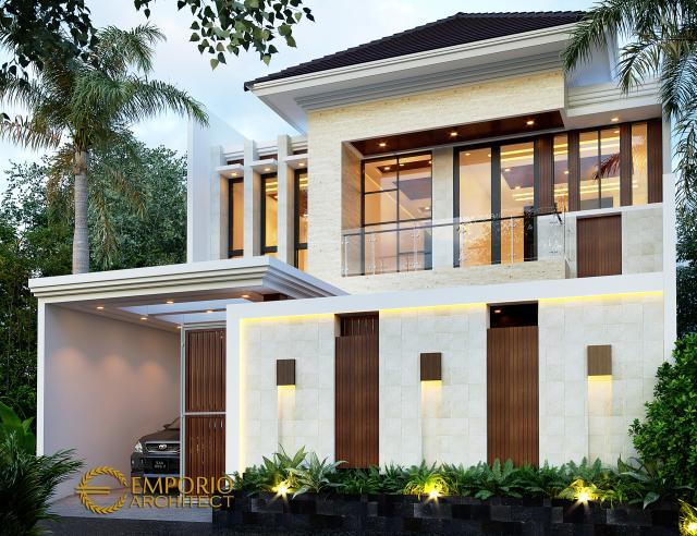 Desain Tampak Depan Dengan Pagar Rumah Modern 2.5 Lantai Bapak Deddy di Jakarta