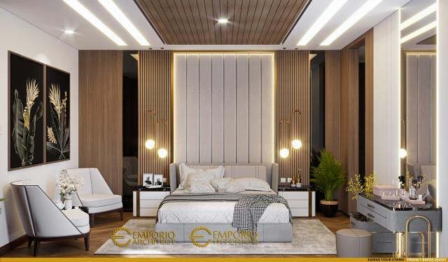 Desain Kamar Tidur Utama Rumah Modern 2.5 Lantai Bapak Deddy di Jakarta