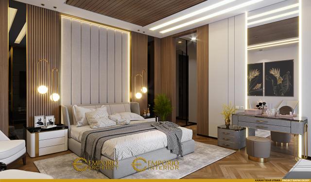 Desain Kamar Tidur Utama Rumah Modern 2.5 Lantai Bapak Deddy di Jakarta