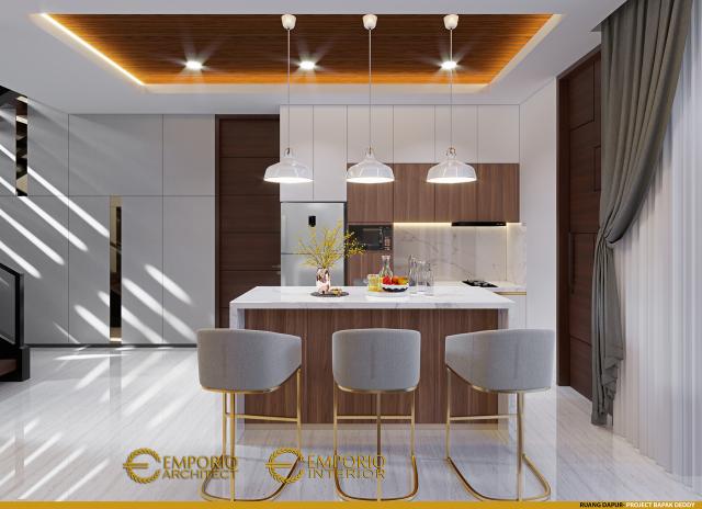 Desain Dapur Rumah Modern 2.5 Lantai Bapak Deddy di Jakarta